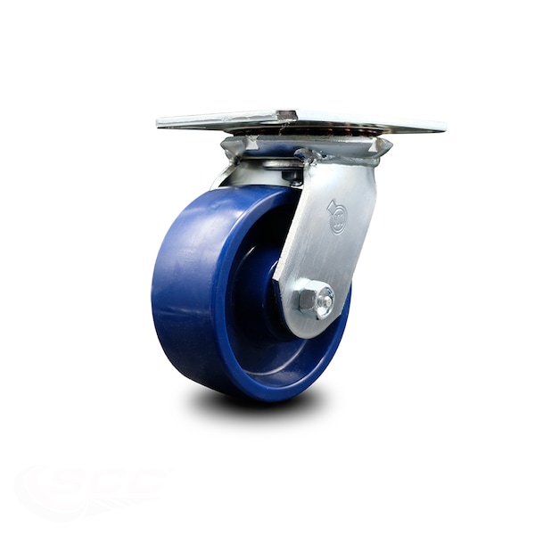 5 Inch Heavy Duty Top Plate Solid Poly Swivel Caster with Ball Bearing SCC